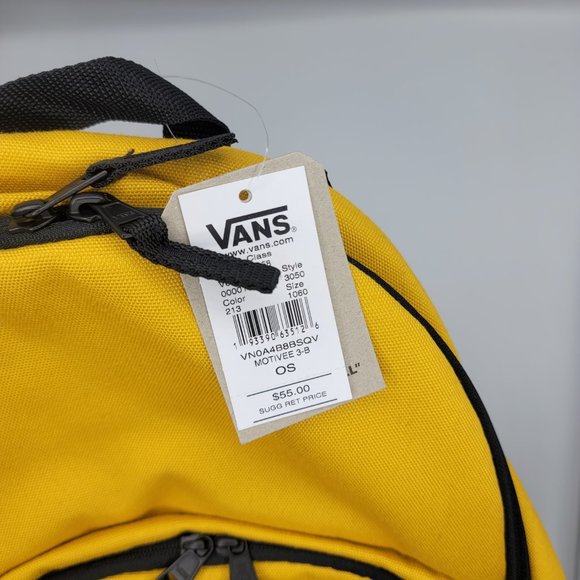 Vans Motivee 3-B Large Laptop Backpack - Yellow - Picture 5 of 6